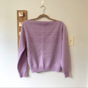 Vintage Lacoste Haymaker Lilac Boat Neck Sweater